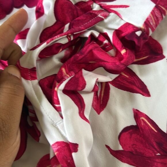 Susan Graver Rose pink Floral Capris 5xp NIP/NWOT - Picture 6 of 10